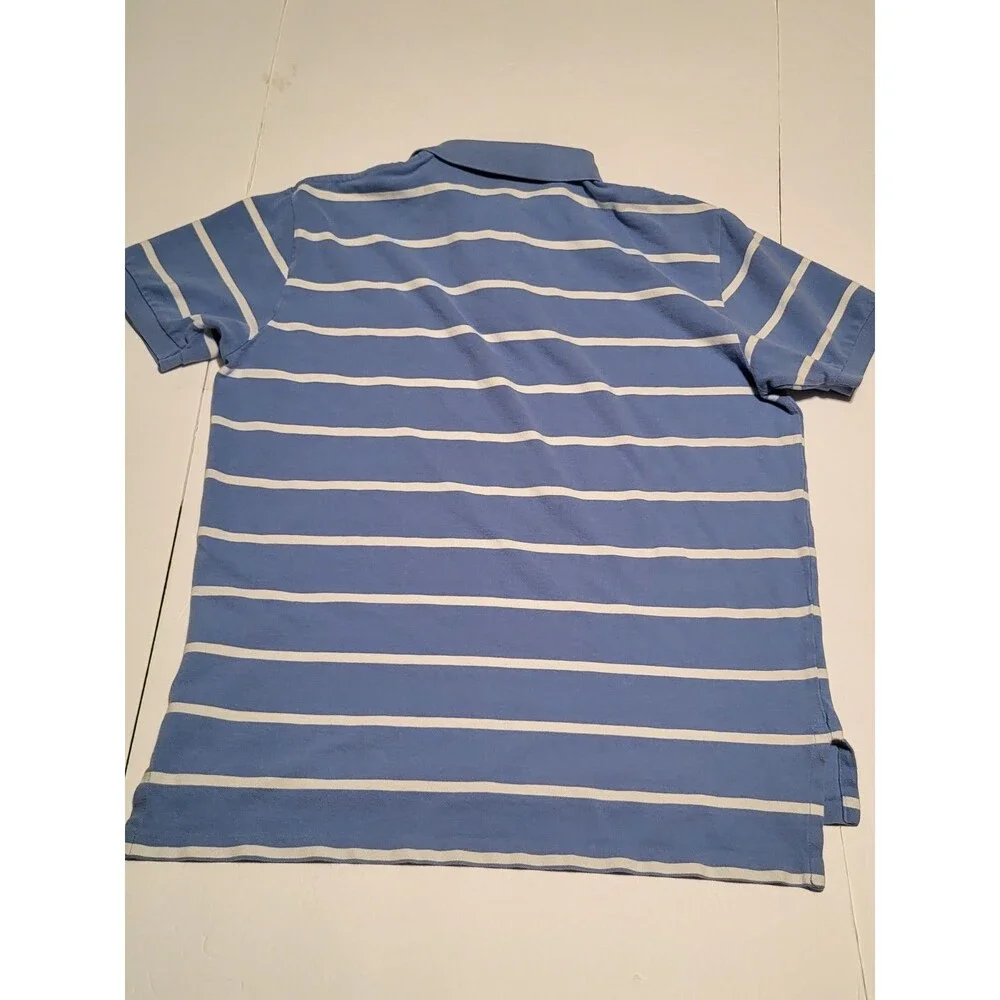 (#16)Polo By Ralph Lauren Short Sleeve Size Men's L Blue White Striped